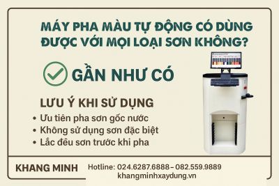 🎨 Máy pha màu tự động – Không phải “cứ đổ sơn vào là chạy”