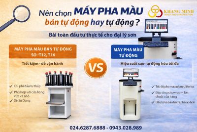 🔍 N&Ecirc;N CHỌN M&Aacute;Y PHA M&Agrave;U B&Aacute;N TỰ ĐỘNG HAY TỰ ĐỘNG? B&Agrave;I TO&Aacute;N ĐẦU TƯ THỰC TẾ CHO ĐẠI L&Yacute; SƠN 🔍