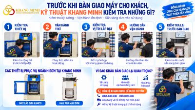 TRƯỚC KHI B&Agrave;N GIAO M&Aacute;Y CHO KH&Aacute;CH, KỸ THUẬT KHANG MINH KIỂM TRA NHỮNG G&Igrave;?