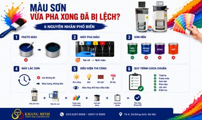 🎨 M&agrave;u sơn vừa pha xong đ&atilde; bị lệch? 6 nguy&ecirc;n nh&acirc;n nhiều cửa h&agrave;ng kh&ocirc;ng để &yacute;